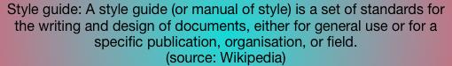 Definition of Style Guide